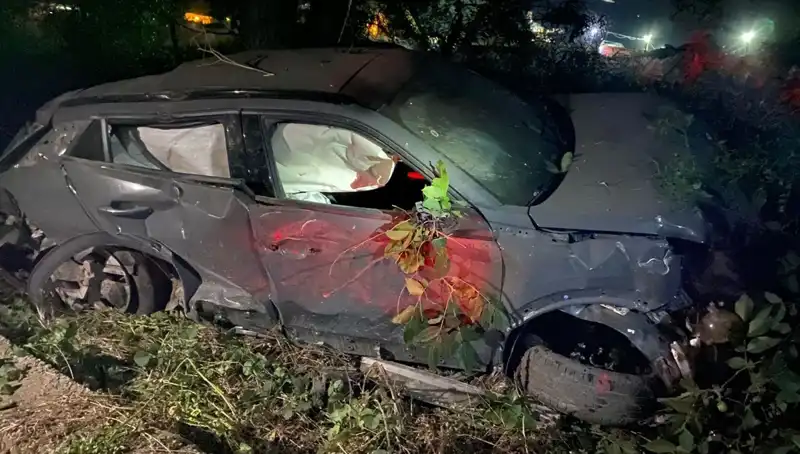 Alkollü Sürücünün Kaza Geçirdiği O Anlar Kameralara Yansıdı