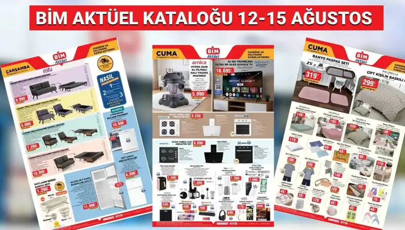 BİM 12-15 Ağustos 2025 Kataloğu: Uygun Fiyatlarla Alışveriş Keyfi