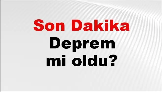 Antalya'da Son Dakika Gelişmesi: Deprem Sarsıntısı Hissedildi!