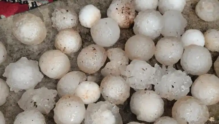 Şanlıurfa'da Şok Etki Yaratan Kar Topu Büyüklüğünde Dolu Yağışı