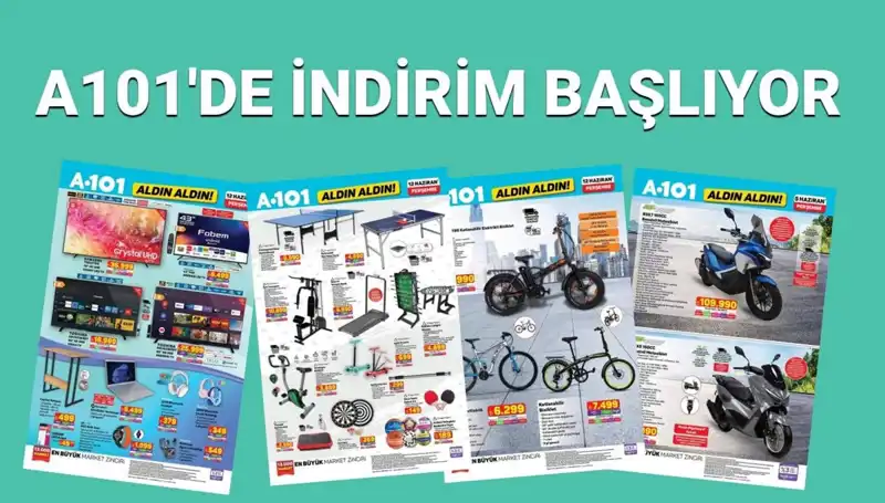 A101 12 Haziran Aktüel Kataloğu: Beyaz Eşya ve Spor Ekipmanları Kapıda!