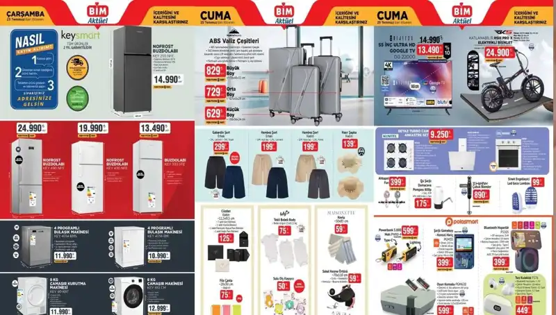 BİM'den Kaçırılmayacak Fırsatlar: Elektronik ve Pratik Eşyalar 22-25 Temmuz'da!